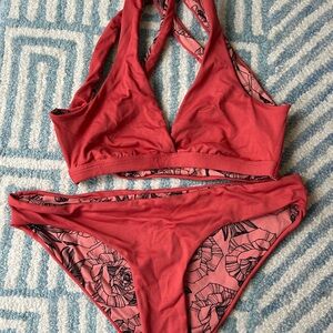 Maaji Pink and Black Bikini Set